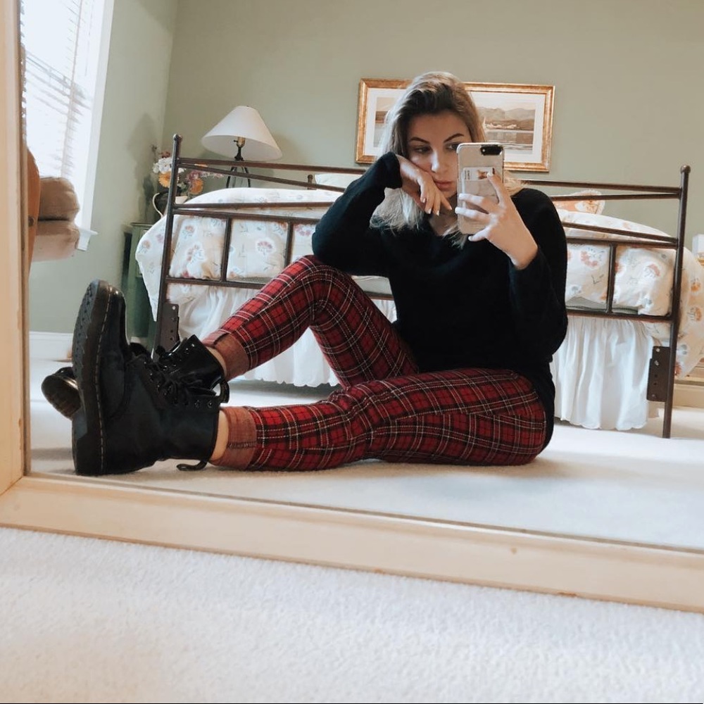 Red Flannel Leggings